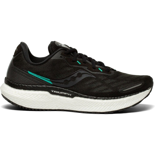 Women's Saucony Triumph 19, White/Black/Blue Light, 8.5 D Wide