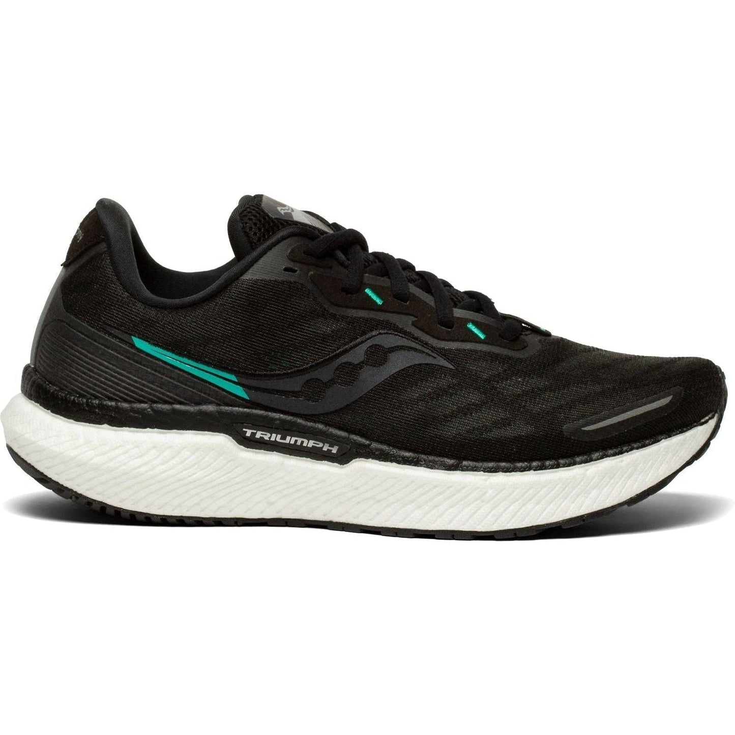 Women's Saucony Triumph 19, Black/White, 8 B Medium